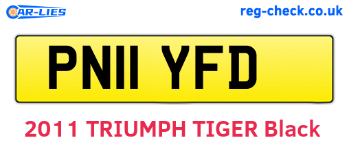 PN11YFD are the vehicle registration plates.