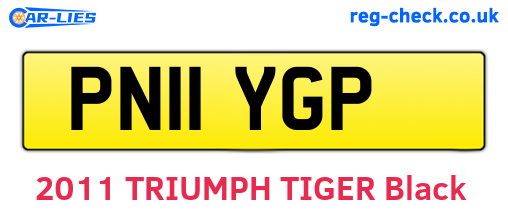 PN11YGP are the vehicle registration plates.