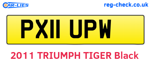 PX11UPW are the vehicle registration plates.