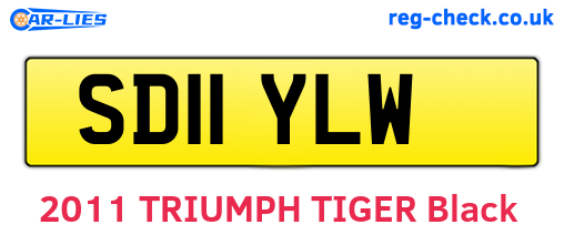 SD11YLW are the vehicle registration plates.