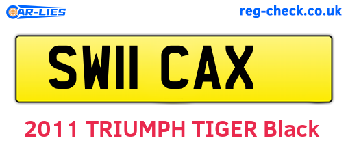 SW11CAX are the vehicle registration plates.