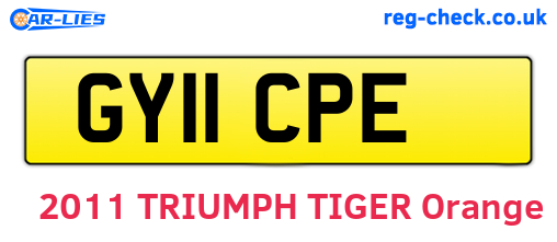 GY11CPE are the vehicle registration plates.
