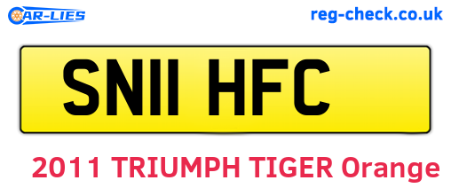 SN11HFC are the vehicle registration plates.