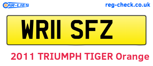 WR11SFZ are the vehicle registration plates.