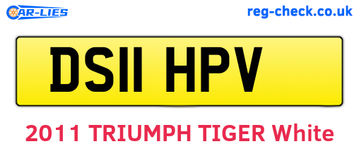 DS11HPV are the vehicle registration plates.