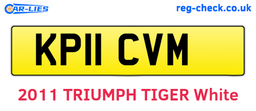 KP11CVM are the vehicle registration plates.