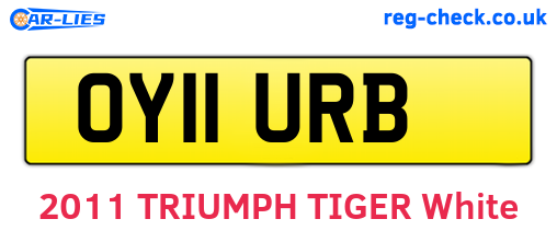 OY11URB are the vehicle registration plates.