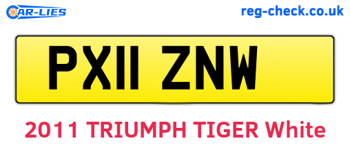 PX11ZNW are the vehicle registration plates.