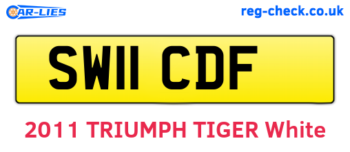 SW11CDF are the vehicle registration plates.