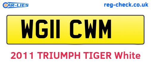 WG11CWM are the vehicle registration plates.