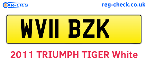 WV11BZK are the vehicle registration plates.