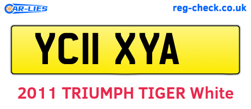 YC11XYA are the vehicle registration plates.