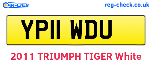 YP11WDU are the vehicle registration plates.
