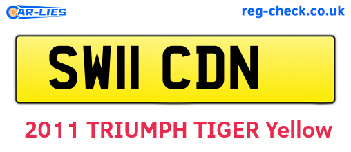 SW11CDN are the vehicle registration plates.