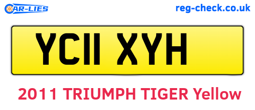 YC11XYH are the vehicle registration plates.