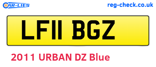 LF11BGZ are the vehicle registration plates.