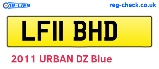 LF11BHD are the vehicle registration plates.