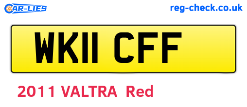 WK11CFF are the vehicle registration plates.