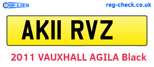 AK11RVZ are the vehicle registration plates.