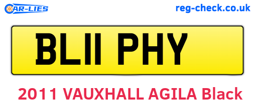 BL11PHY are the vehicle registration plates.