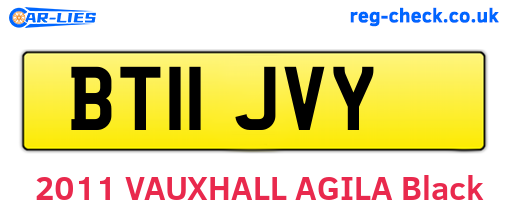 BT11JVY are the vehicle registration plates.