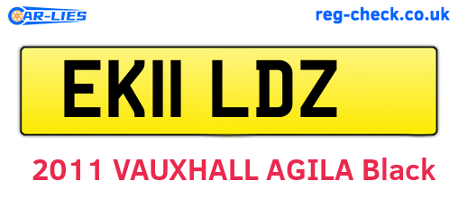 EK11LDZ are the vehicle registration plates.