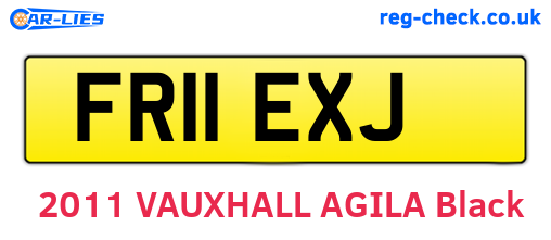 FR11EXJ are the vehicle registration plates.