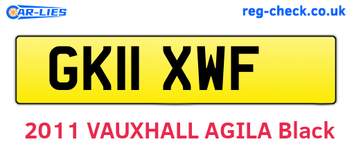 GK11XWF are the vehicle registration plates.