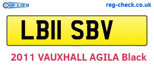 LB11SBV are the vehicle registration plates.