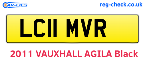 LC11MVR are the vehicle registration plates.