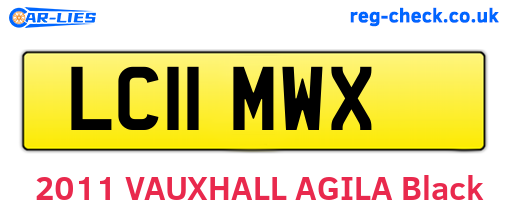 LC11MWX are the vehicle registration plates.