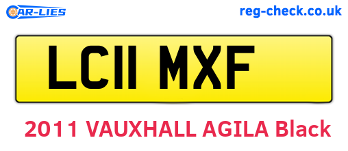 LC11MXF are the vehicle registration plates.