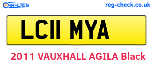 LC11MYA are the vehicle registration plates.