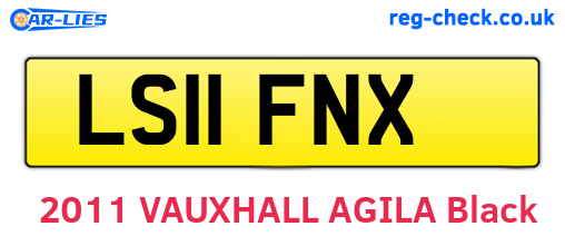 LS11FNX are the vehicle registration plates.