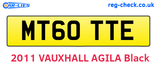 MT60TTE are the vehicle registration plates.