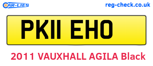 PK11EHO are the vehicle registration plates.