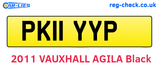 PK11YYP are the vehicle registration plates.