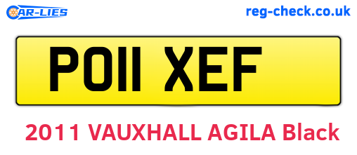 PO11XEF are the vehicle registration plates.