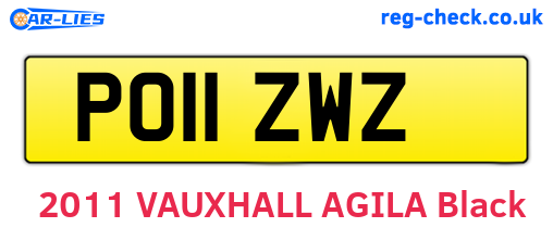 PO11ZWZ are the vehicle registration plates.