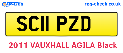 SC11PZD are the vehicle registration plates.
