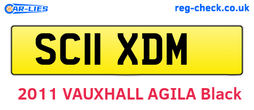 SC11XDM are the vehicle registration plates.