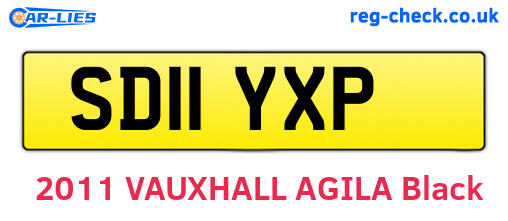 SD11YXP are the vehicle registration plates.