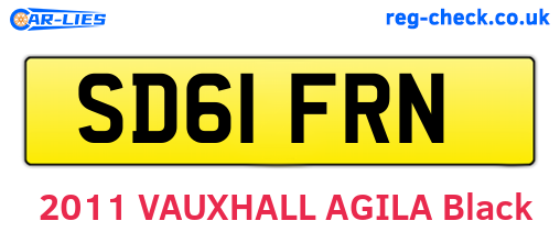 SD61FRN are the vehicle registration plates.