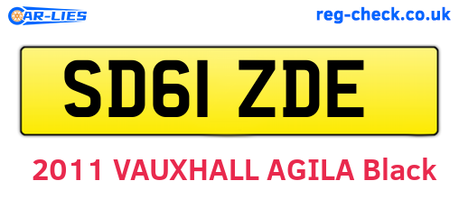 SD61ZDE are the vehicle registration plates.