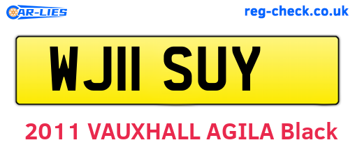 WJ11SUY are the vehicle registration plates.