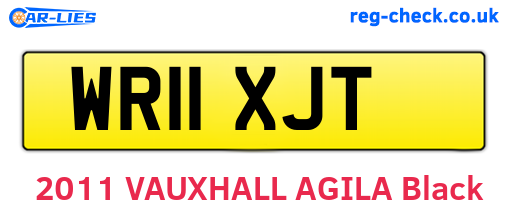 WR11XJT are the vehicle registration plates.