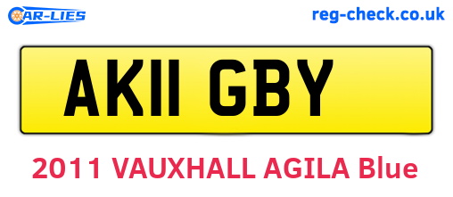 AK11GBY are the vehicle registration plates.