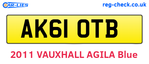 AK61OTB are the vehicle registration plates.