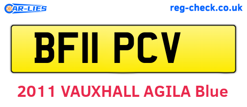 BF11PCV are the vehicle registration plates.