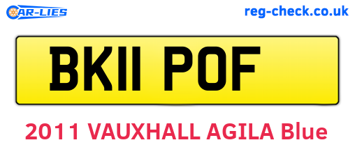 BK11POF are the vehicle registration plates.
